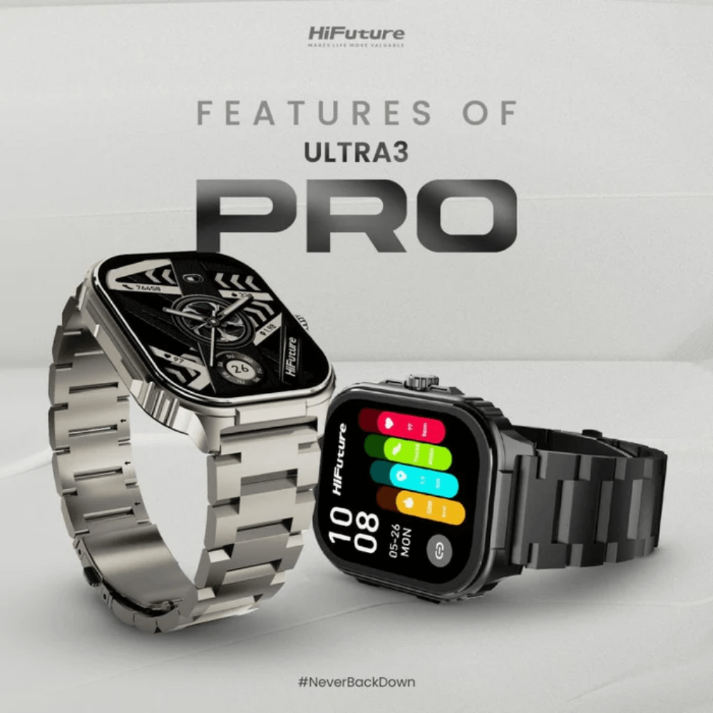 สมาร์ทวอทช์ HIFUTURE ULTRA 3 PRO มีฟีเจอร์ AI หน้าจอ AMOLED 2.04 นิ้ว สี SILVER